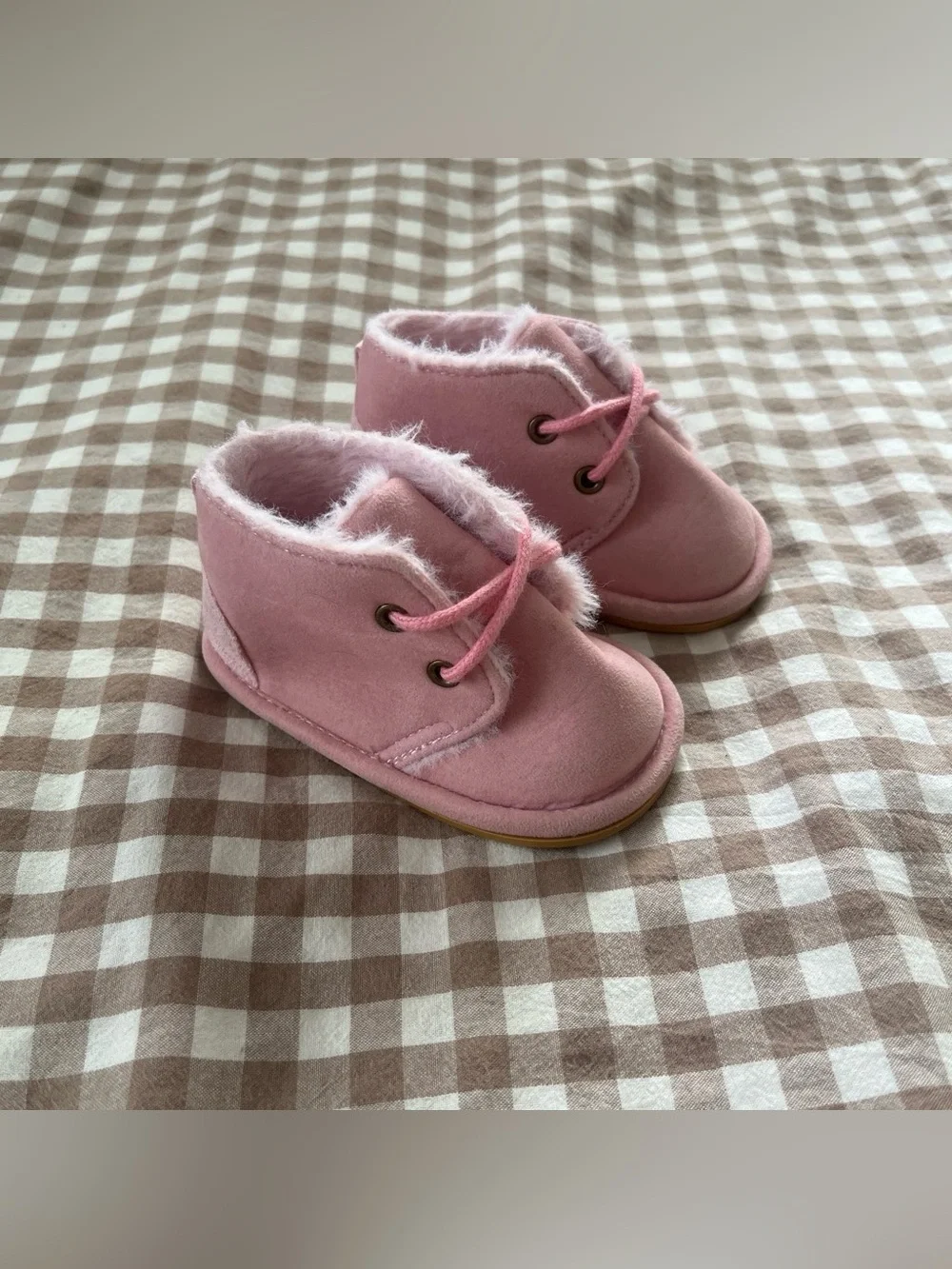 Pink Fleece-Lined Kids Boots - Soft Baby Shoe